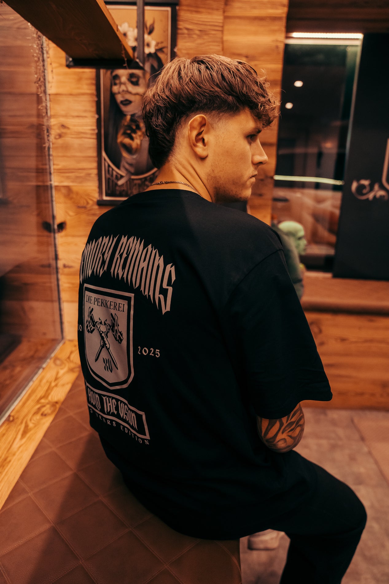 15 YEARS Edition-Oversized Shirt black